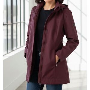 Andrew Marc Plum Hooded Jacket